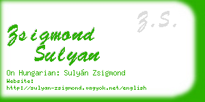 zsigmond sulyan business card